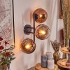 Koyoto Wandleuchte Glas 15 cm Klar, Kupferfarben, 3-flammig