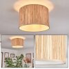 Bongal Deckenleuchte Glas 35 cm beige, Naturfarben, 1-flammig