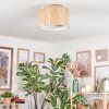 Bongal Deckenleuchte Glas 35 cm beige, Naturfarben, 1-flammig