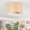 Bongal Deckenleuchte Glas 35 cm beige, Naturfarben, 1-flammig