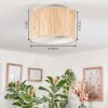 Bongal Deckenleuchte Glas 35 cm beige, Naturfarben, 1-flammig