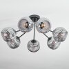 Ripoll Deckenleuchte Glas 15 cm Rauchfarben, 7-flammig