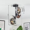 Koyoto Deckenleuchte Glas 15 cm Chrom, Klar, Rauchfarben, 4-flammig