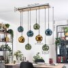 Ripoll Hängeleuchte Glas 20 cm Naturfarben, Schwarz, 8-flammig