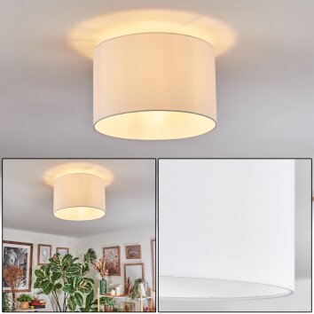Bassagoda Deckenleuchte Glas 35 cm Weiß, 1-flammig
