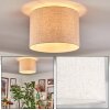 Bassagoda Deckenleuchte Glas 40 cm beige, Weiß, 1-flammig