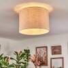 Bassagoda Deckenleuchte Glas 40 cm beige, Weiß, 1-flammig