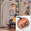 Ripoll Bogenlampe Glas 25 cm Schwarz, 1-flammig