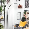 Ripoll Bogenlampe Glas 25 cm Schwarz, 1-flammig
