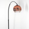 Ripoll Bogenlampe Glas 25 cm Schwarz, 1-flammig