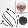 Ripoll Stehleuchte Glas 25 cm Schwarz, 1-flammig