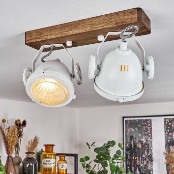 Herford  Deckenleuchte Holz dunkel, 2-flammig