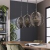 Leeville Hängeleuchte Nickel-Matt, Schwarz, 3-flammig
