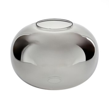 Glaslampenschirm Apedo Ersatzglas 30 cm Rauchfarben