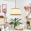 Chellas Hängeleuchte 45 cm Naturfarben, Schwarz, 1-flammig