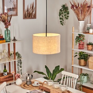 Bassagoda Hängeleuchte 35 cm beige, Weiß, 1-flammig