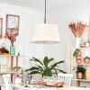 Bassagoda Hängeleuchte 45 cm beige, Weiß, 1-flammig