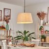 Bassagoda Hängeleuchte 45 cm beige, Weiß, 1-flammig