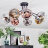 Ripoll Deckenleuchte Glas 15 cm Chrom, Gold, Klar, Kupferfarben, Rauchfarben, 7-flammig