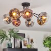 Ripoll Deckenleuchte Glas 15 cm Chrom, Gold, Klar, Kupferfarben, Rauchfarben, 7-flammig