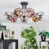 Ripoll Deckenleuchte Glas 15 cm Chrom, Gold, Klar, Kupferfarben, Rauchfarben, 7-flammig
