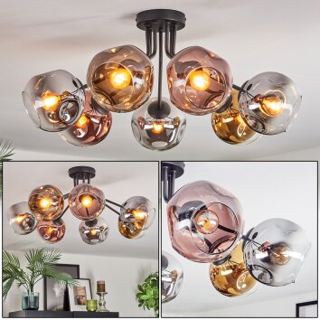 Ripoll Deckenleuchte Glas 15 cm Chrom, Gold, Klar, Kupferfarben, Rauchfarben, 7-flammig Ripoll Deckenleuchte Glas 15 cm Chrom, Gold, Klar, Kupferfarben, Rauchfarben, 7-flammig