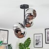 Koyoto Deckenleuchte Glas 15 cm Chrom, Rauchfarben, 4-flammig