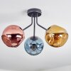 Ripoll Deckenleuchte Glas 15 cm Blau, Gold, Kupferfarben, 3-flammig