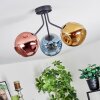 Ripoll Deckenleuchte Glas 15 cm Blau, Gold, Kupferfarben, 3-flammig