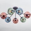 Ripoll Deckenleuchte Glas 15 cm Blau, Grün, Kupferfarben, 7-flammig