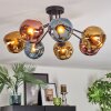 Ripoll Deckenleuchte Glas 15 cm Blau, Gold, Kupferfarben, 7-flammig