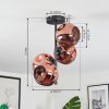 Ripoll Deckenleuchte Glas 15 cm Kupferfarben, 4-flammig
