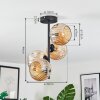 Ripoll Deckenleuchte Glas 15 cm Bernsteinfarben, 4-flammig