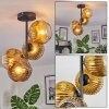 Ripoll Deckenleuchte Glas 15 cm Gold, Klar, 4-flammig