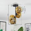 Ripoll Deckenleuchte Glas 15 cm Gold, Klar, 4-flammig