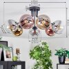 Koyoto Deckenleuchte Glas 15 cm Gold, Klar, Kupferfarben, Rauchfarben, 7-flammig