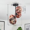 Ripoll Deckenleuchte Glas 15 cm Klar, Kupferfarben, 4-flammig