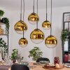 Gastor Hängeleuchte Glas 20 cm, 25 cm, 30 cm Gold, Klar, 6-flammig