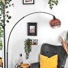 Ripoll Stehleuchte Glas 25 cm Schwarz, 1-flammig