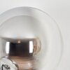 Gastor Wandleuchte Glas 15 cm Chrom, Klar, Rauchfarben, 3-flammig