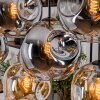 Ripoll Hängeleuchte Glas 25 cm Naturfarben, Schwarz, 8-flammig
