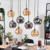 Ripoll Hängeleuchte Glas 25 cm Naturfarben, Schwarz, 8-flammig