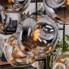 Ripoll Hängeleuchte Glas 25 cm Naturfarben, Schwarz, 8-flammig