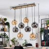 Ripoll Hängeleuchte Glas 25 cm Naturfarben, Schwarz, 8-flammig