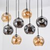 Ripoll Hängeleuchte Glas 25 cm Naturfarben, Schwarz, 8-flammig