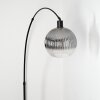 Koyoto Stehleuchte Glas 25 cm Schwarz, 1-flammig