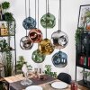 Ripoll Hängeleuchte Glas 25 cm Naturfarben, Schwarz, 8-flammig