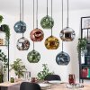 Ripoll Hängeleuchte Glas 25 cm Naturfarben, Schwarz, 8-flammig