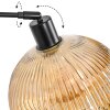 Ripoll Stehleuchte Glas 25 cm Schwarz, 1-flammig