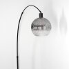 Ripoll Stehleuchte Glas 25 cm Schwarz, 1-flammig